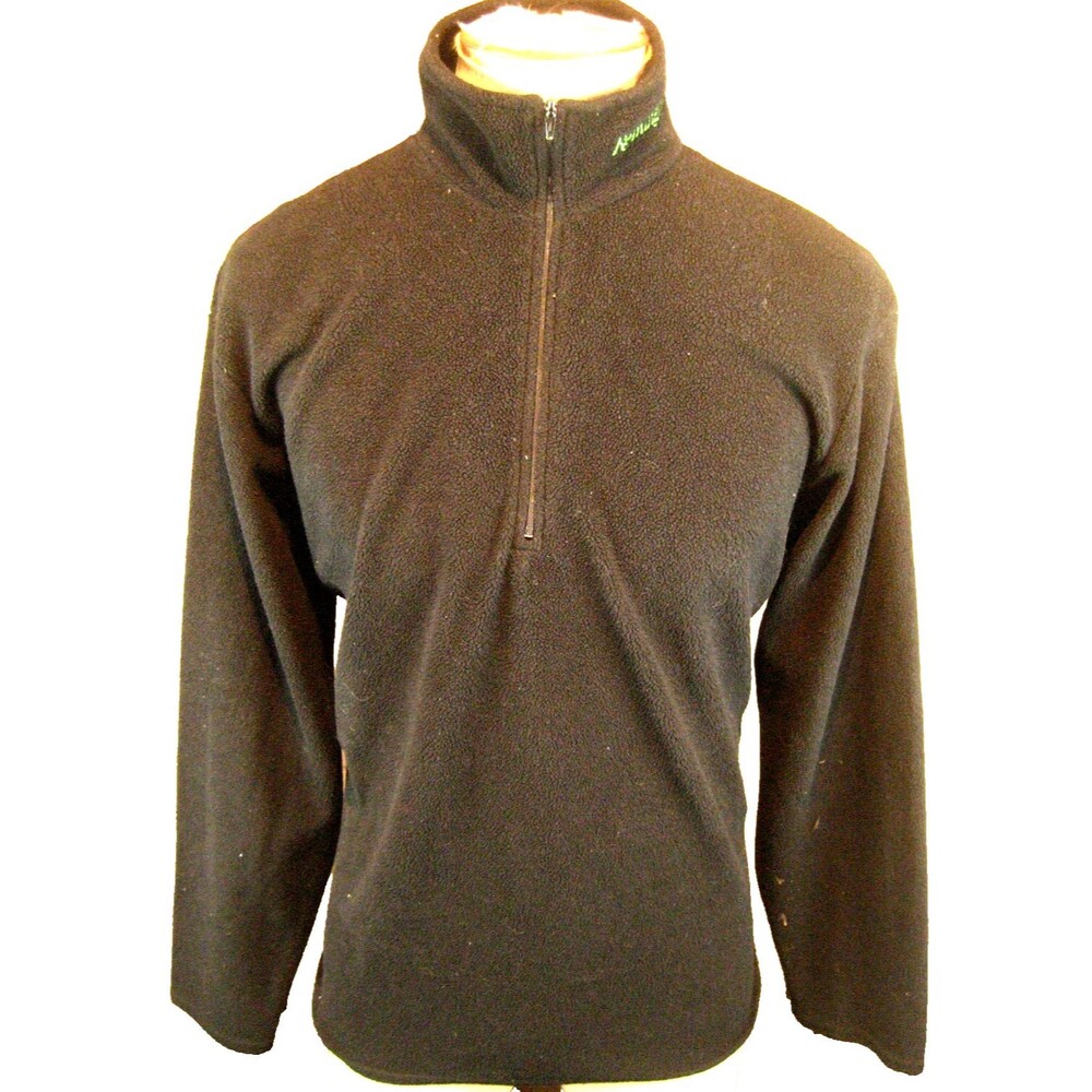 Mens Remington Black Fleece 1/4 Zip Pullover  w Remington Logo sz Lg
